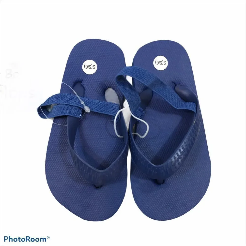 Brand New Toddler Boys Blue Flip‎ Flops with Strap